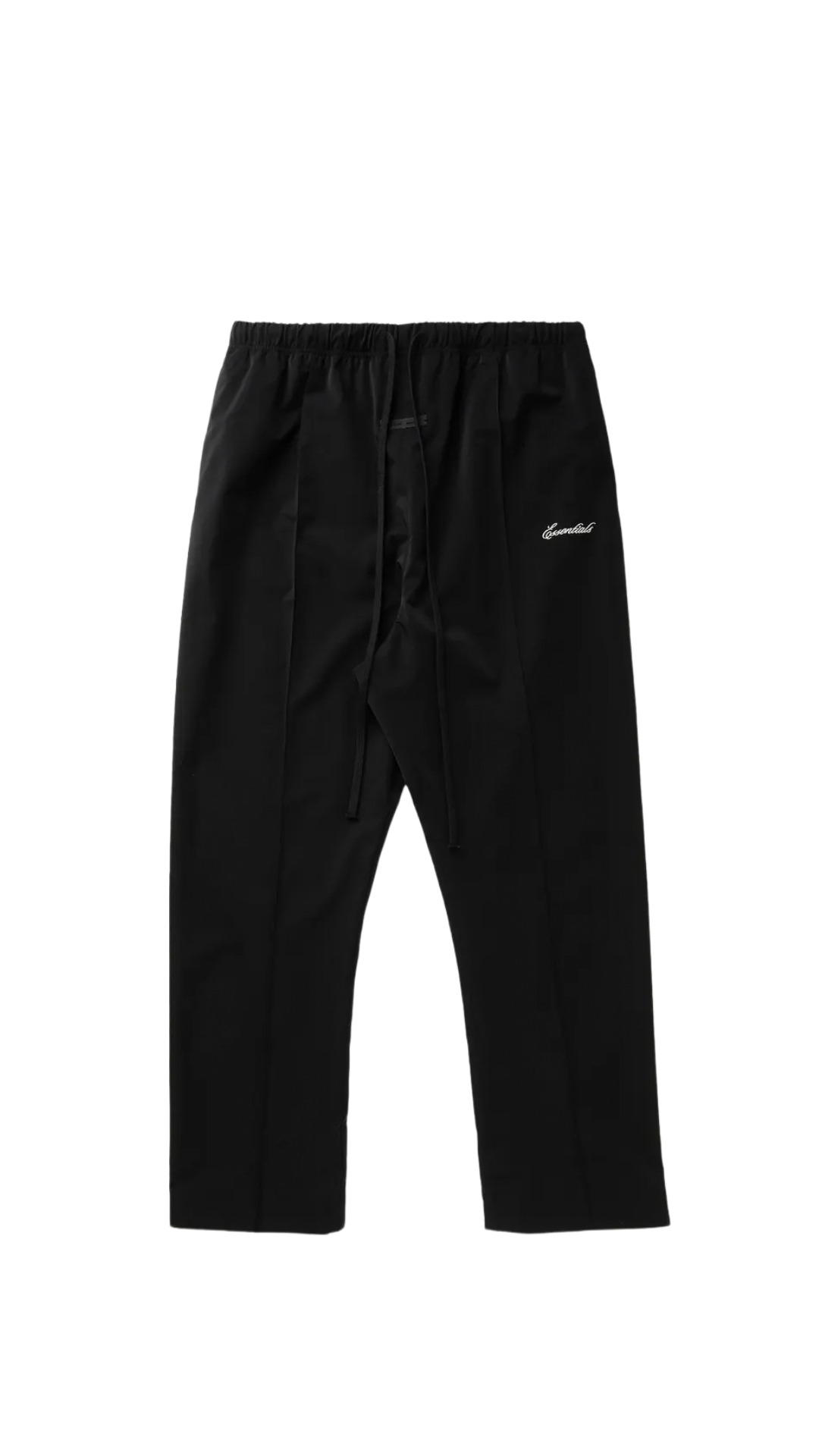 Sporty nylon track pant- jet black