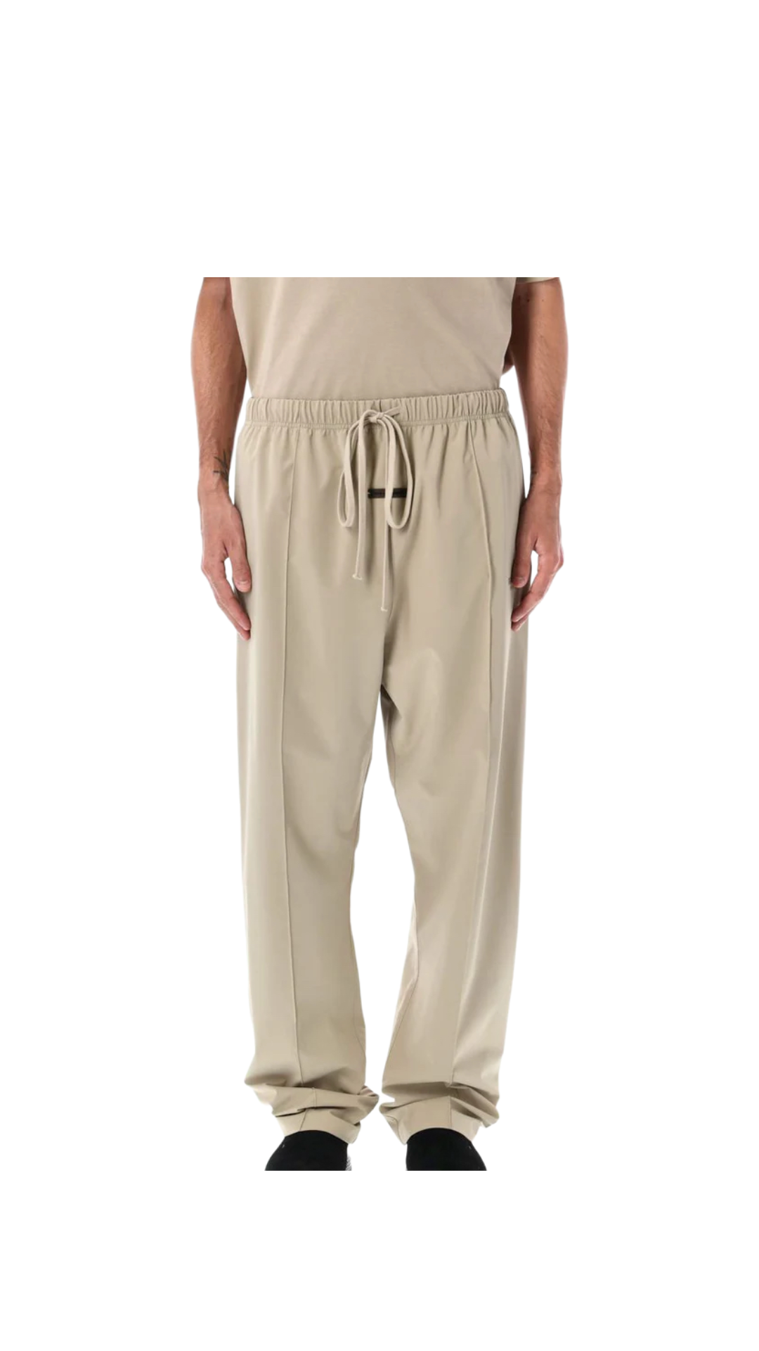 Sporty nylon track pant- timber