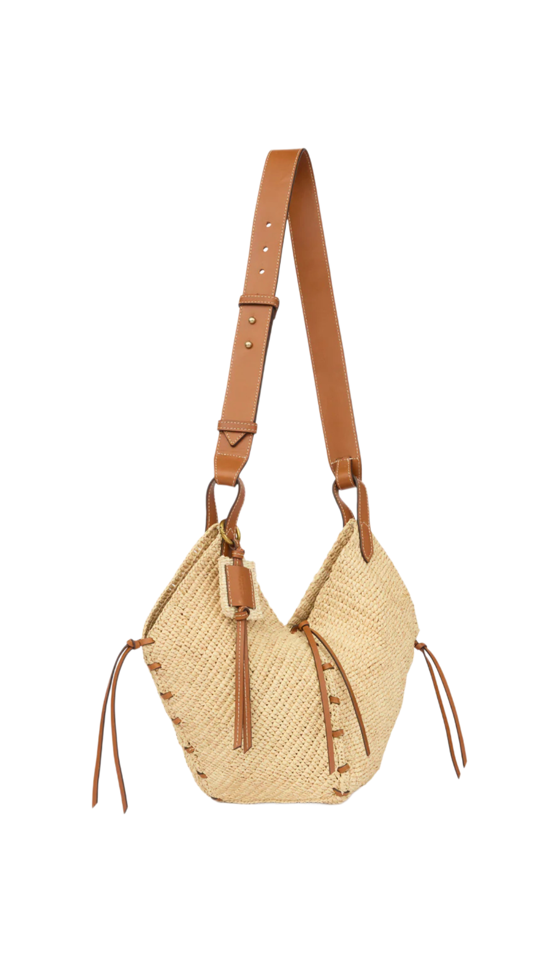 Tampa woven raffia shoulder bag