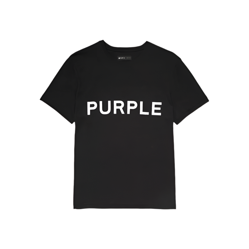 Clean Jersey Logo Print Tee - Black