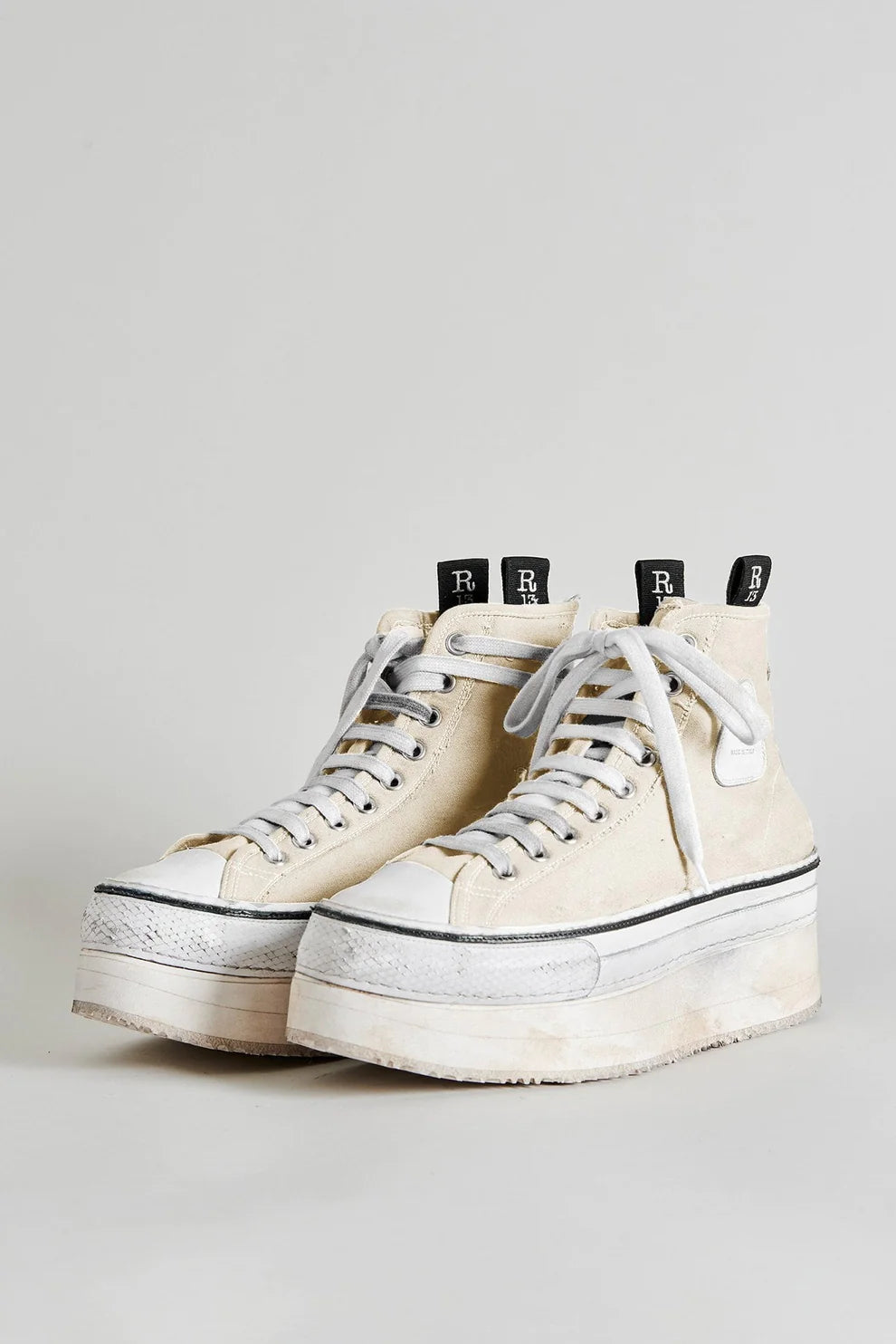 Courtney Platform High Top Sneakers - Ecru