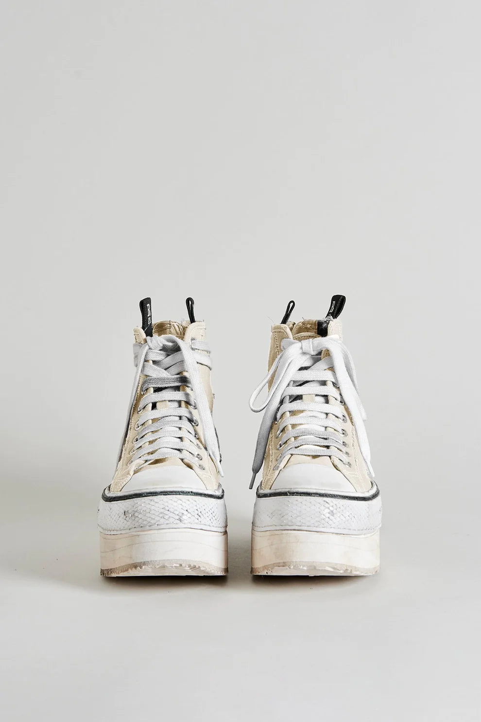 Courtney Platform High Top Sneakers - Ecru