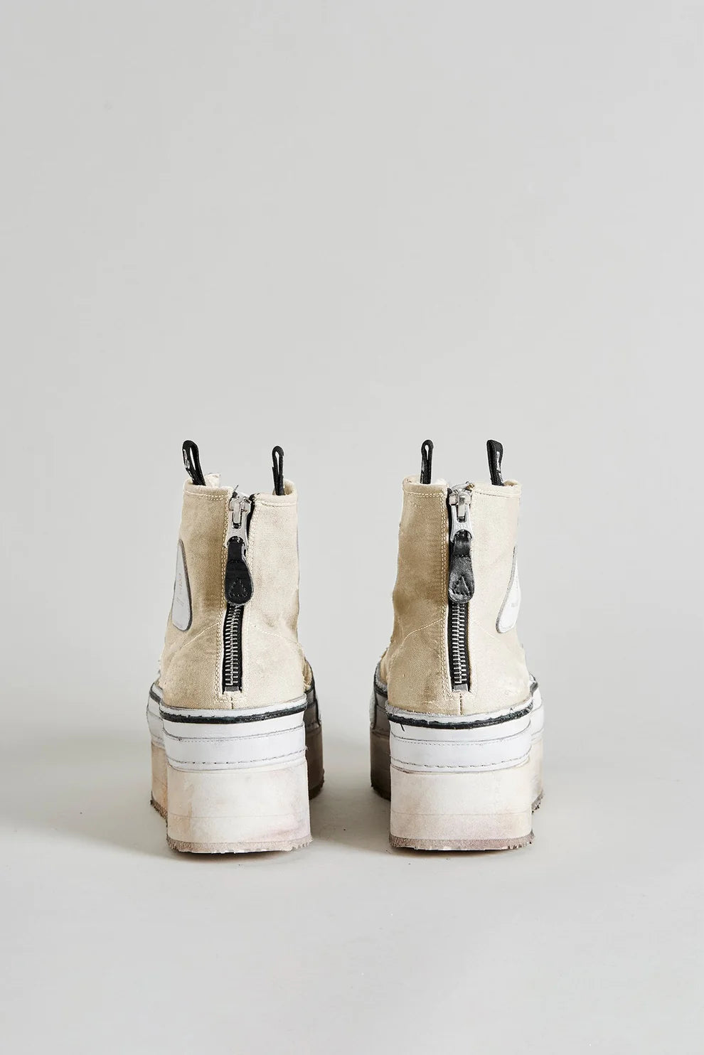 Courtney Platform High Top Sneakers - Ecru