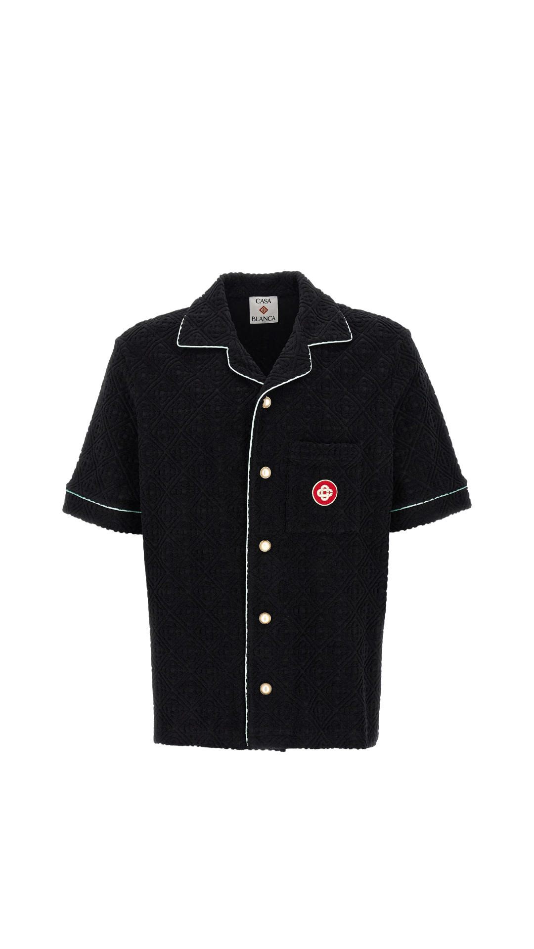 Towelling monogram shirt