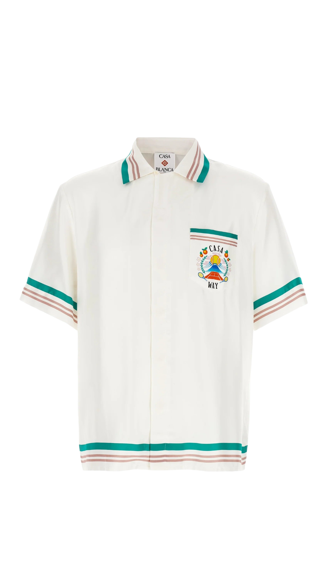 Casa Way Short-Sleeve Silk Shirt