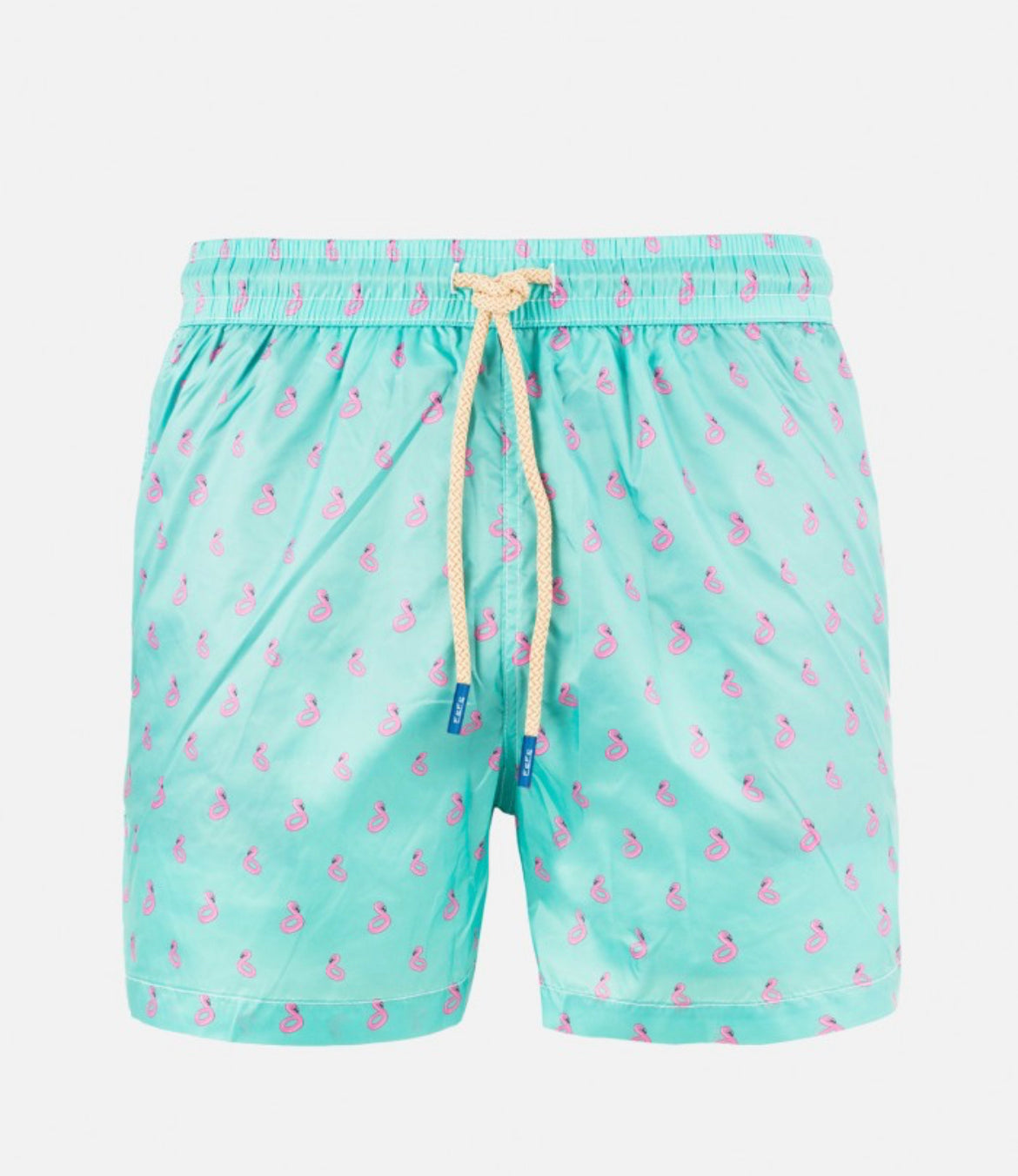 Turquoise Flamingo Swim Short
