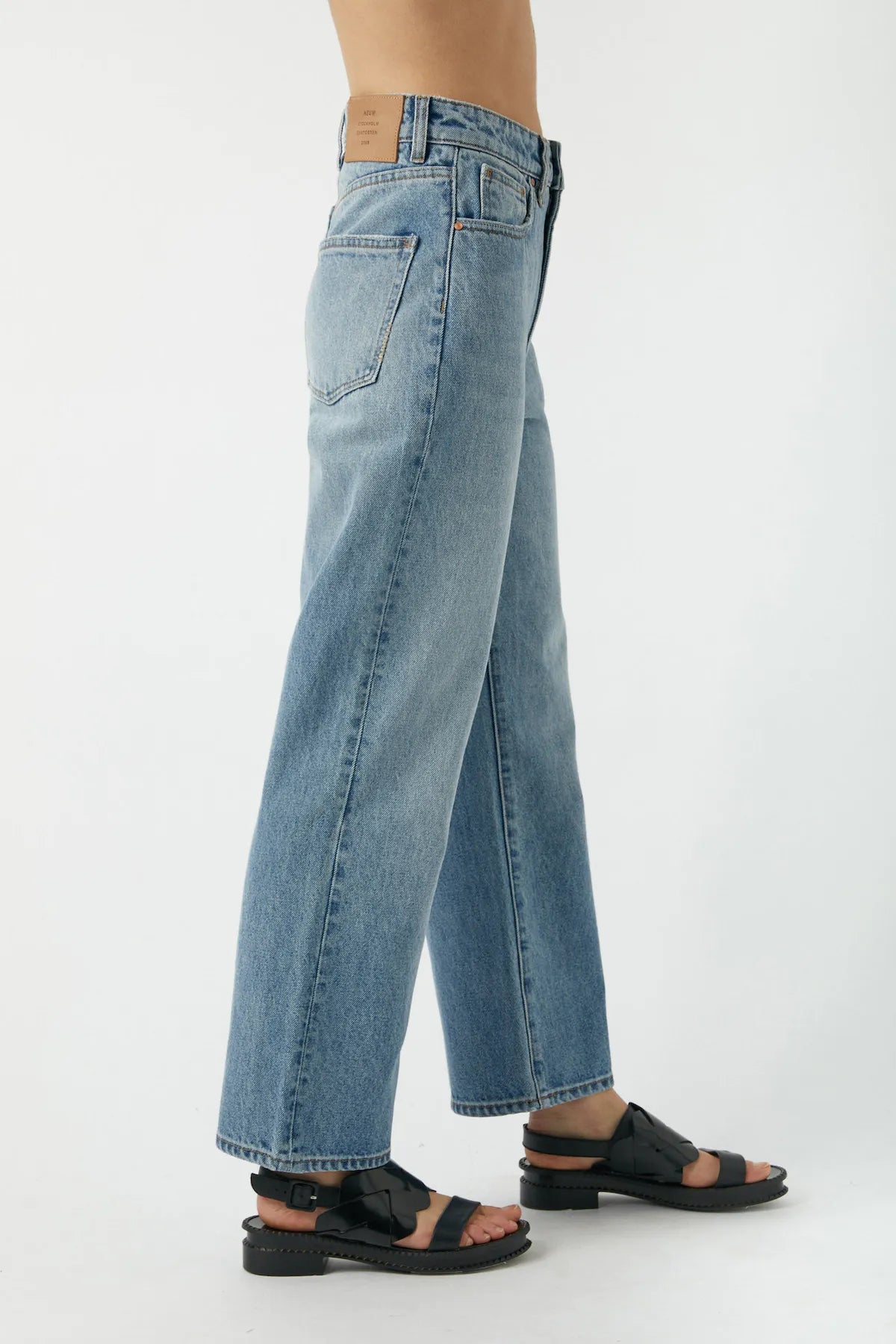Edie Straight Jeans Teardrop Blue