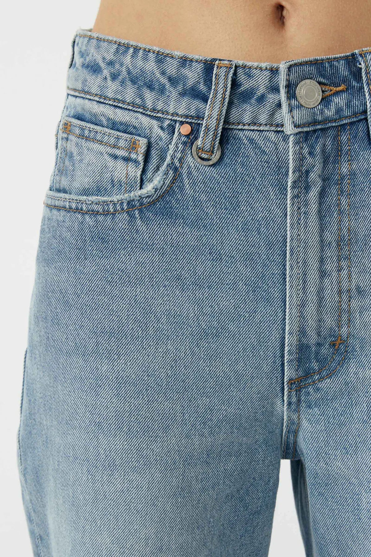 Edie Straight Jeans Teardrop Blue