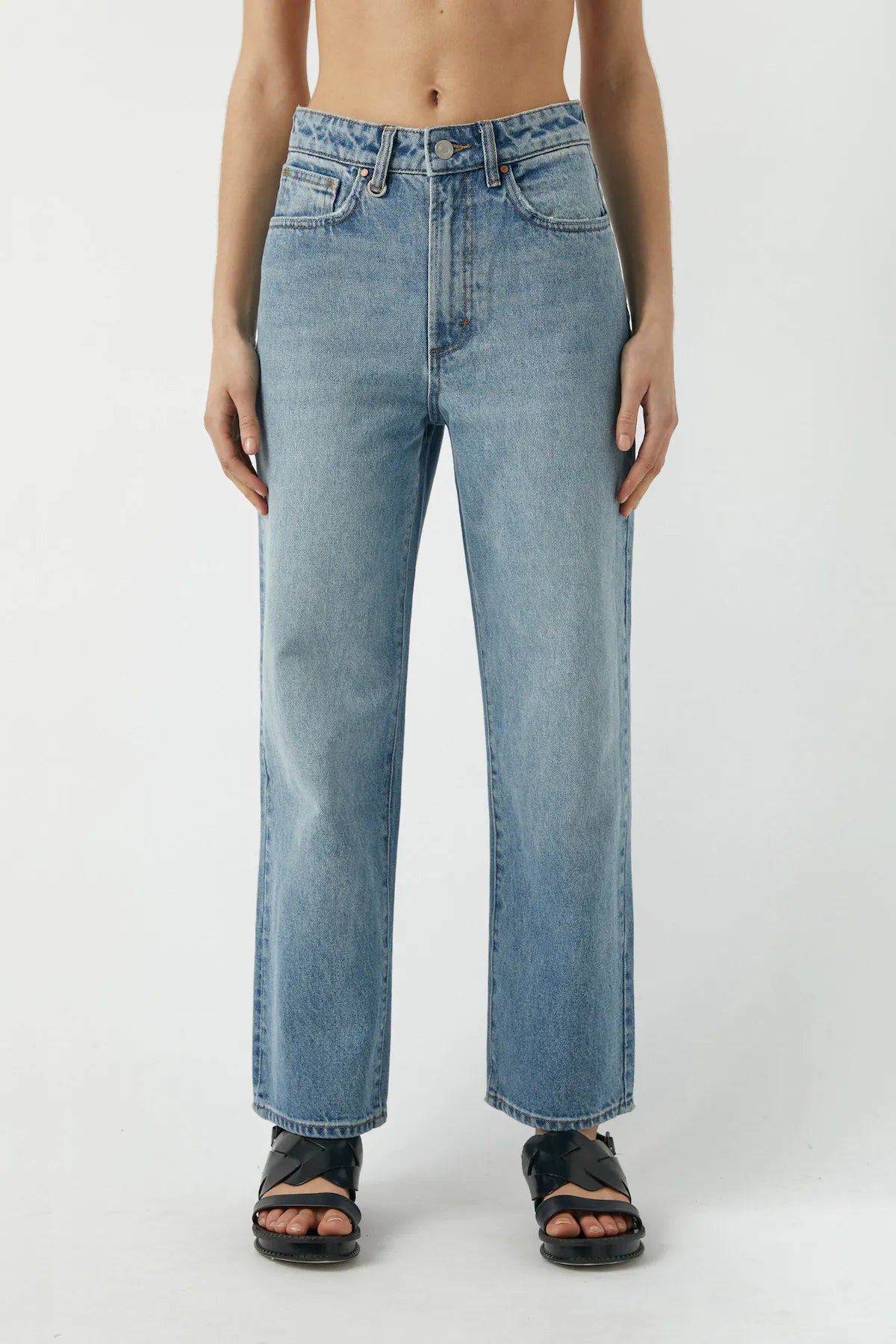 Edie Straight Jeans Teardrop Blue