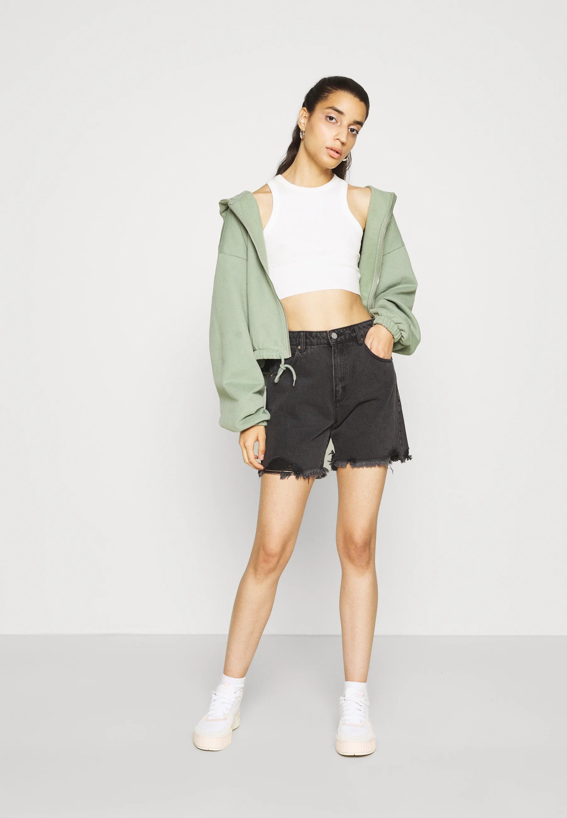 Claudia Black Rose Cut Off Short