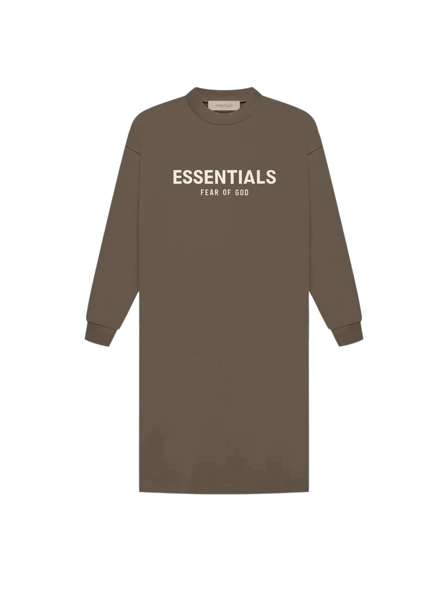 Ls Tee Dress Wood