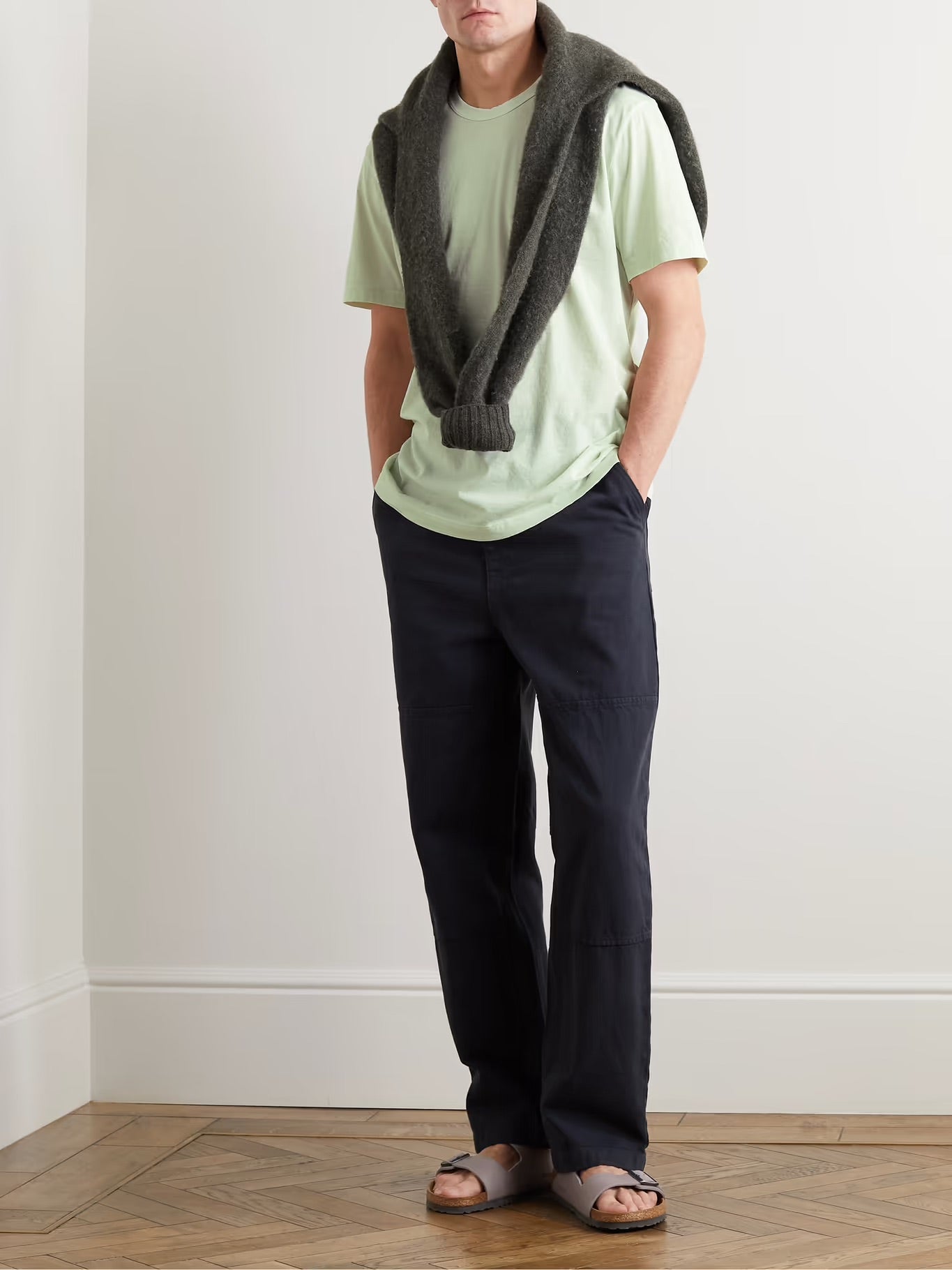 Cotton Jersey Light Green T-Shirt