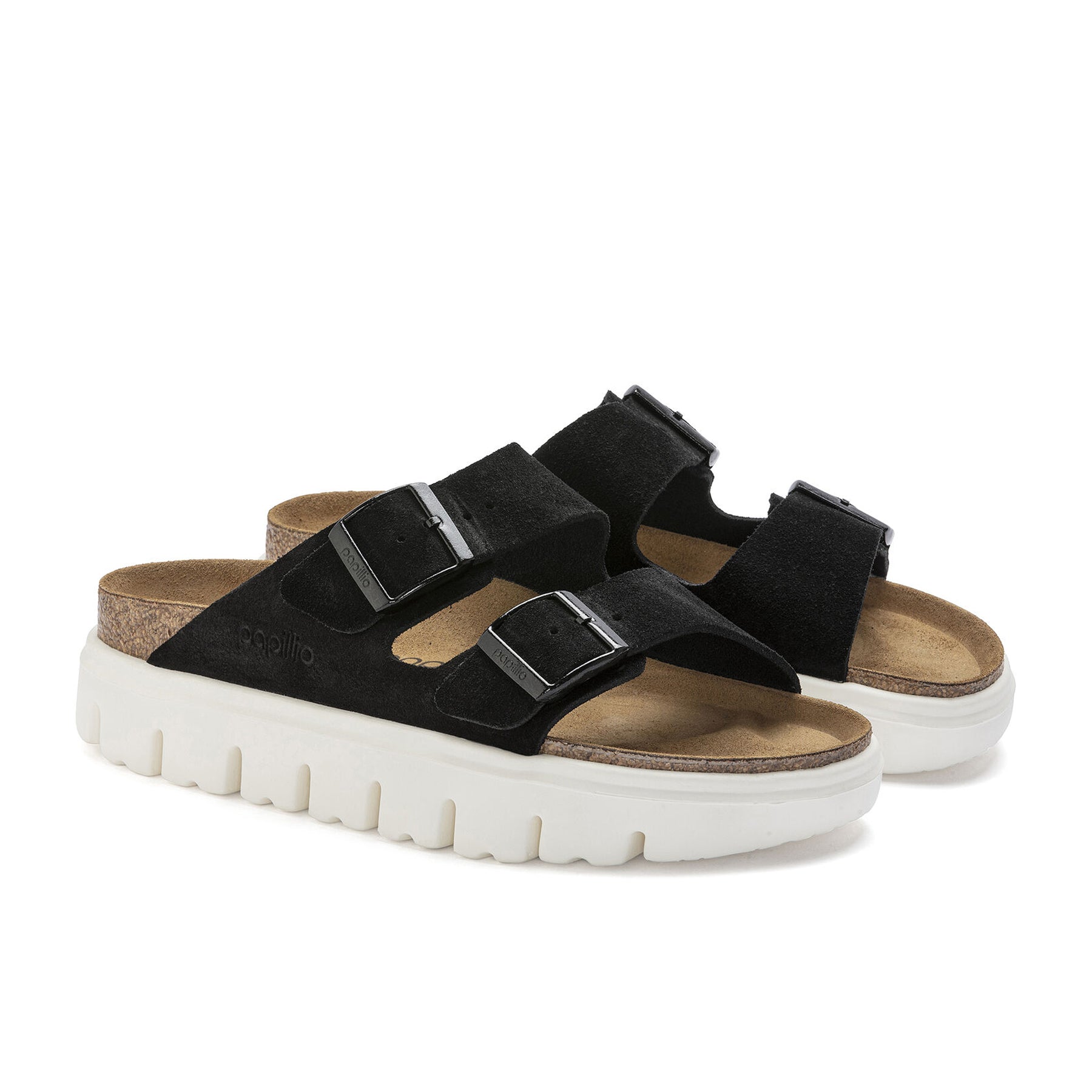Papillio Arizona Chunky Suede Sandals - Black