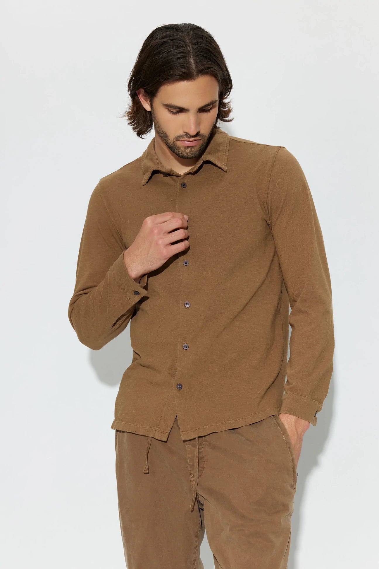 Presley Ls Buttondown Clay