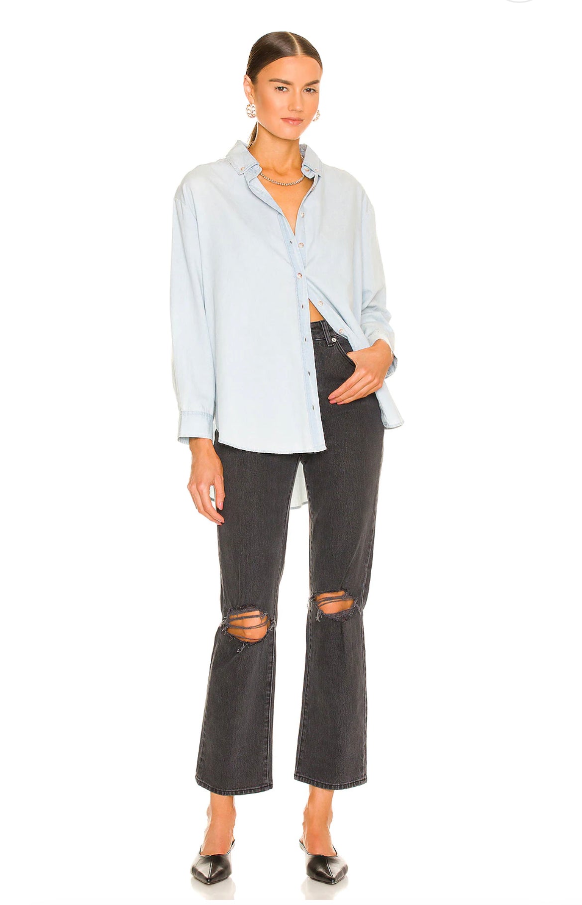 Original Straight Brad Black Worn Jeans