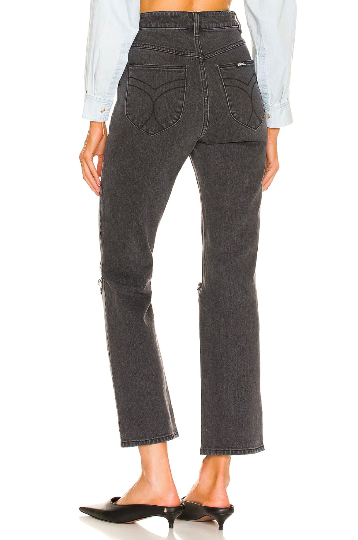 Original Straight Brad Black Worn Jeans