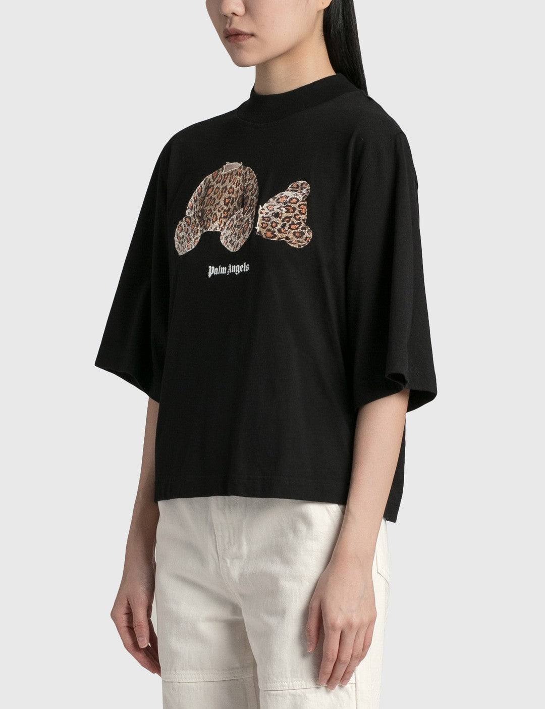 Leopard Bear Loose Black Brown Tee