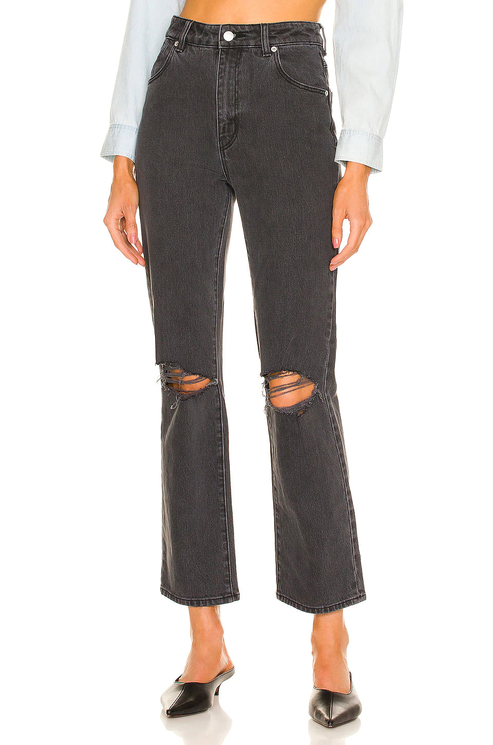 Original Straight Brad Black Worn Jeans