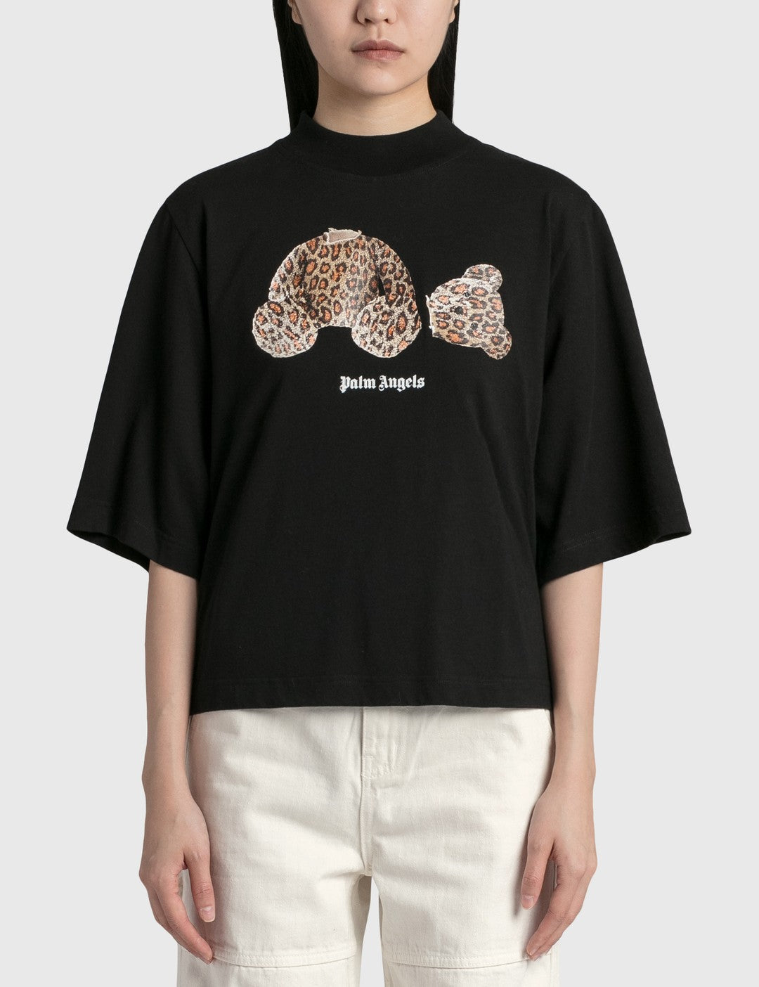 Leopard Bear Loose Black Brown Tee
