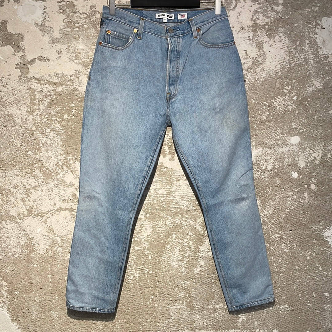 Indigo High Rise Ankle Cro Jeans