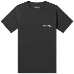 textured jersey tee - black