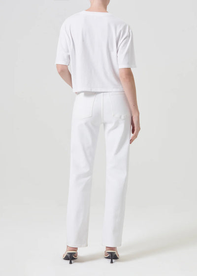 90'S Pinch Waist High Rise Straight In Marshmellow