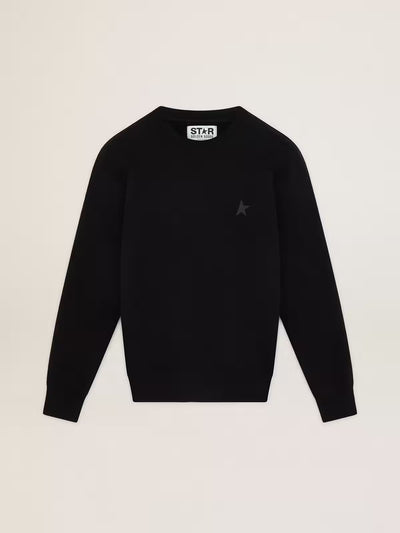 Black Archibald Star Collection sweatshirt with tone-on-tone star on the front