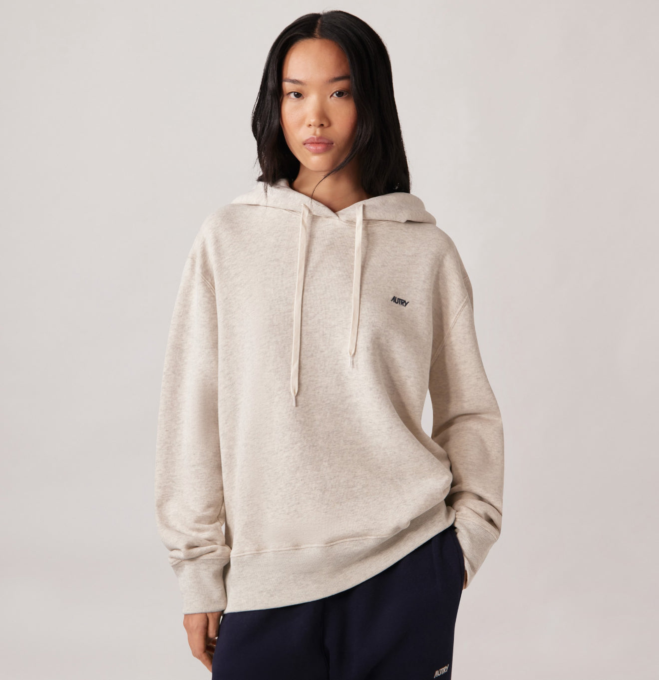 Embroidered logo hoodie