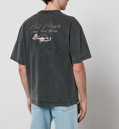 Wes distressed T shirt - black