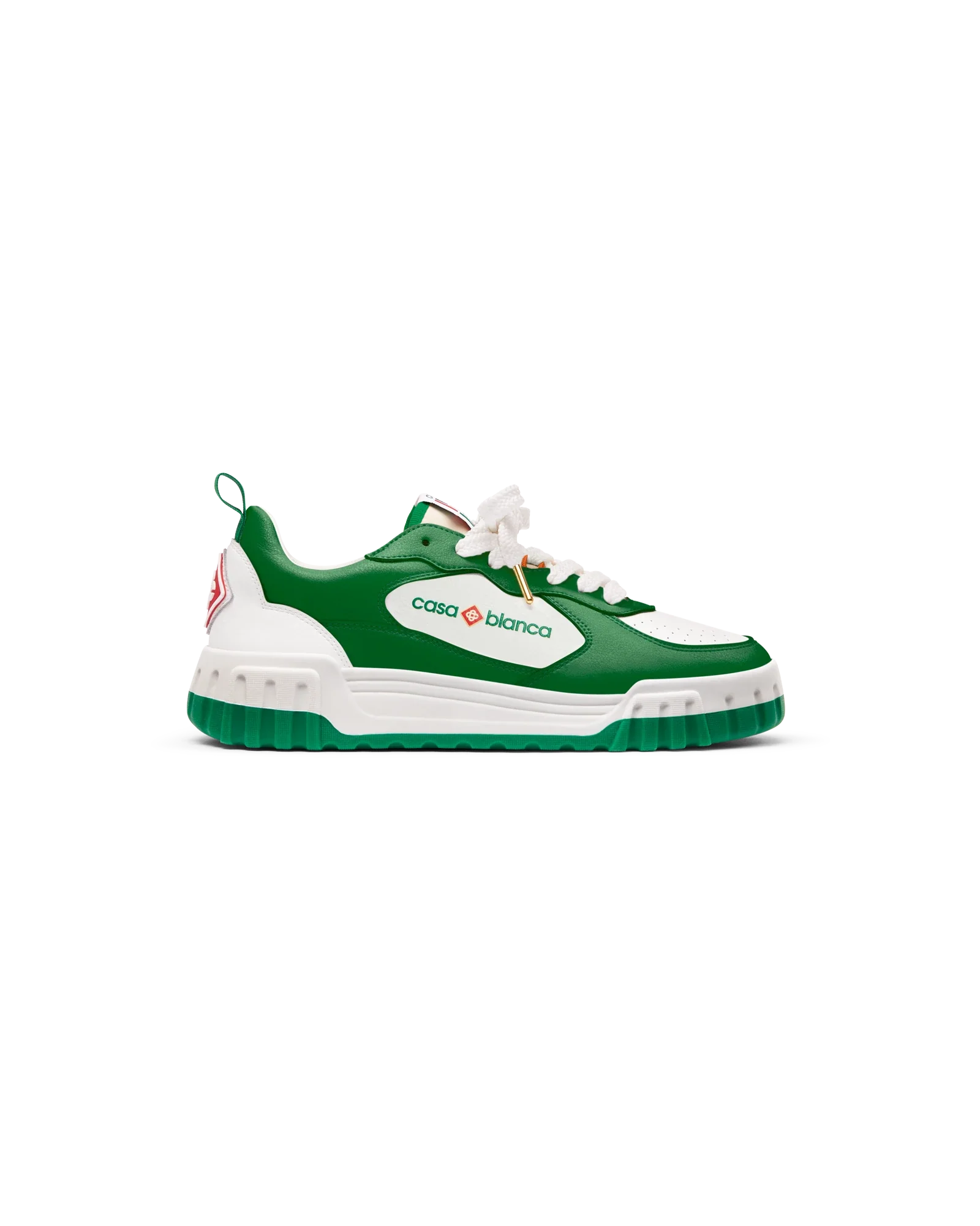 MENS THE COURT GREEN & WHITE SNEAKER