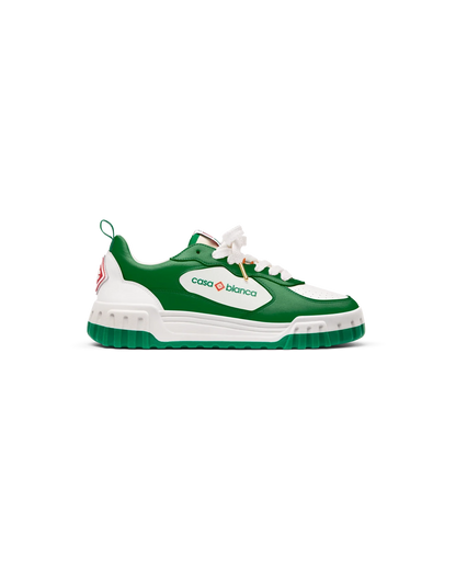 MENS THE COURT GREEN & WHITE SNEAKER