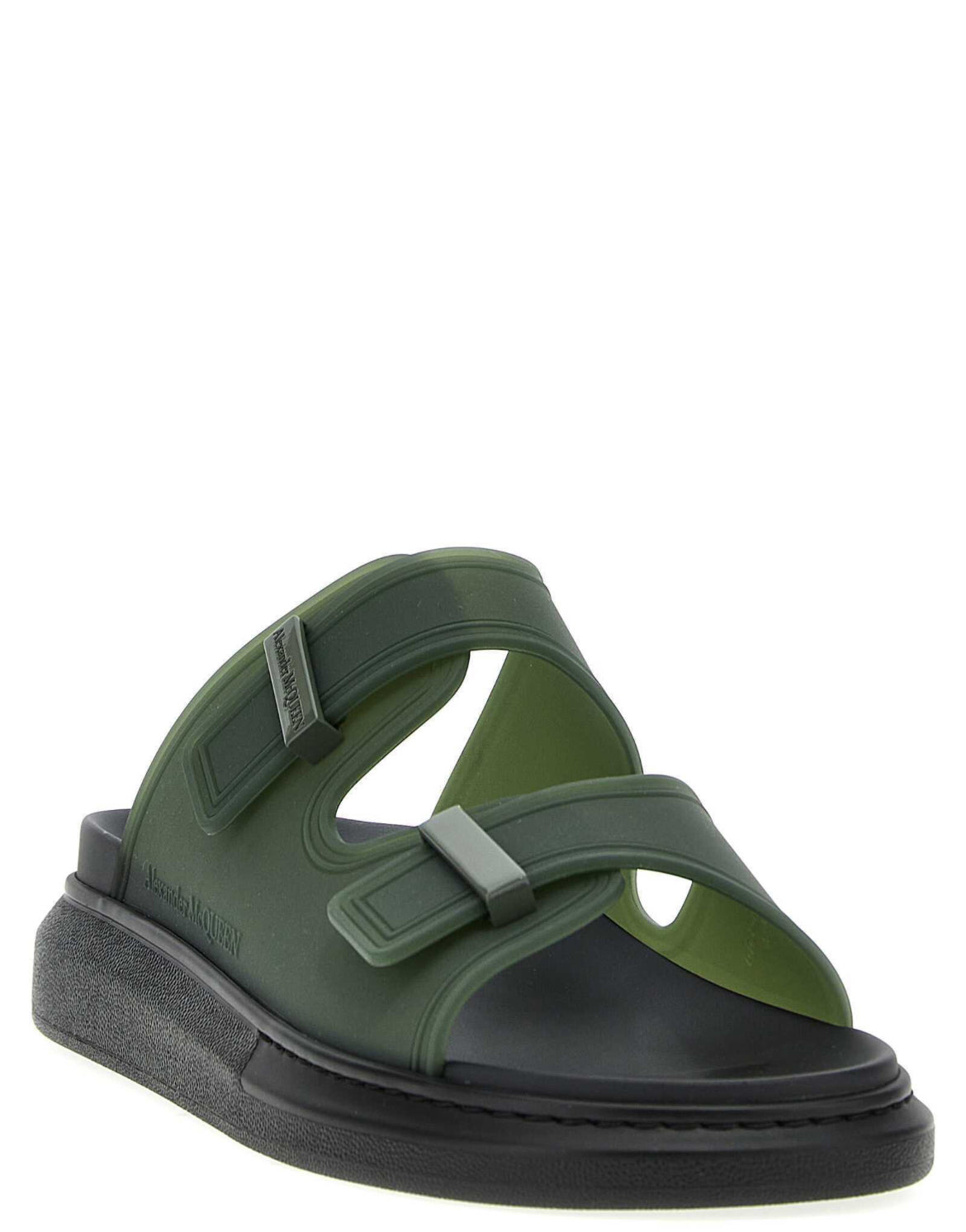 Khaki Birke double band slides