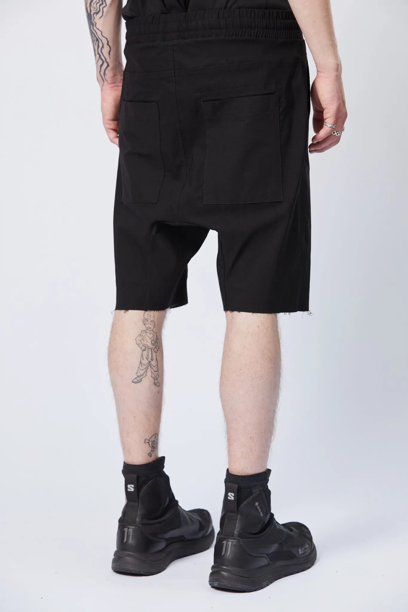 Zipper shorts - black