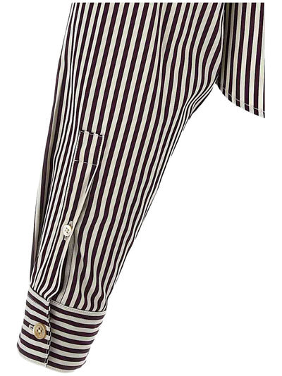Striped cropped shirt