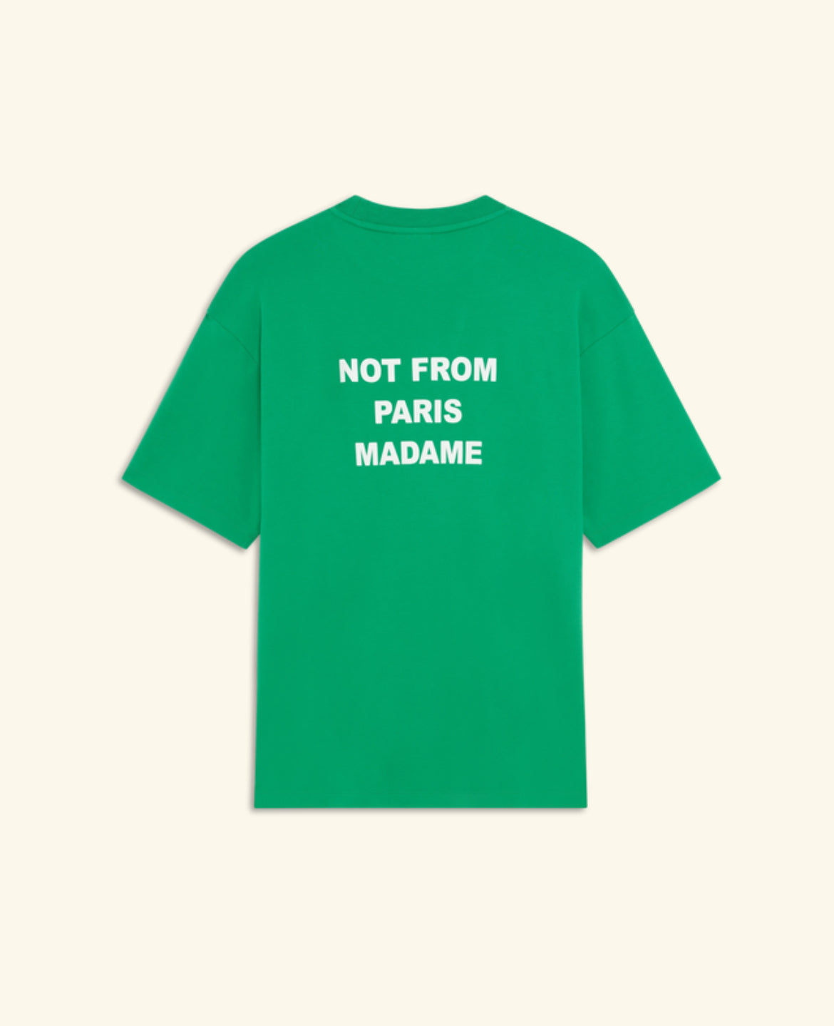 Le T-shirt Slogan green white