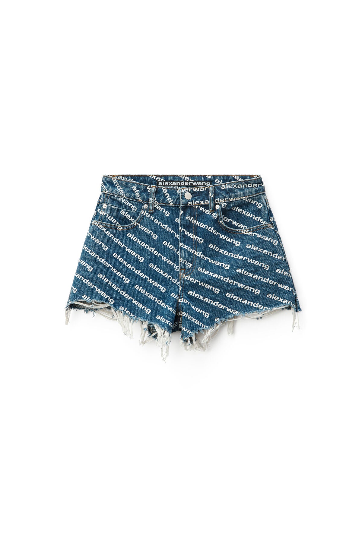 bite logo short in deep blue denim