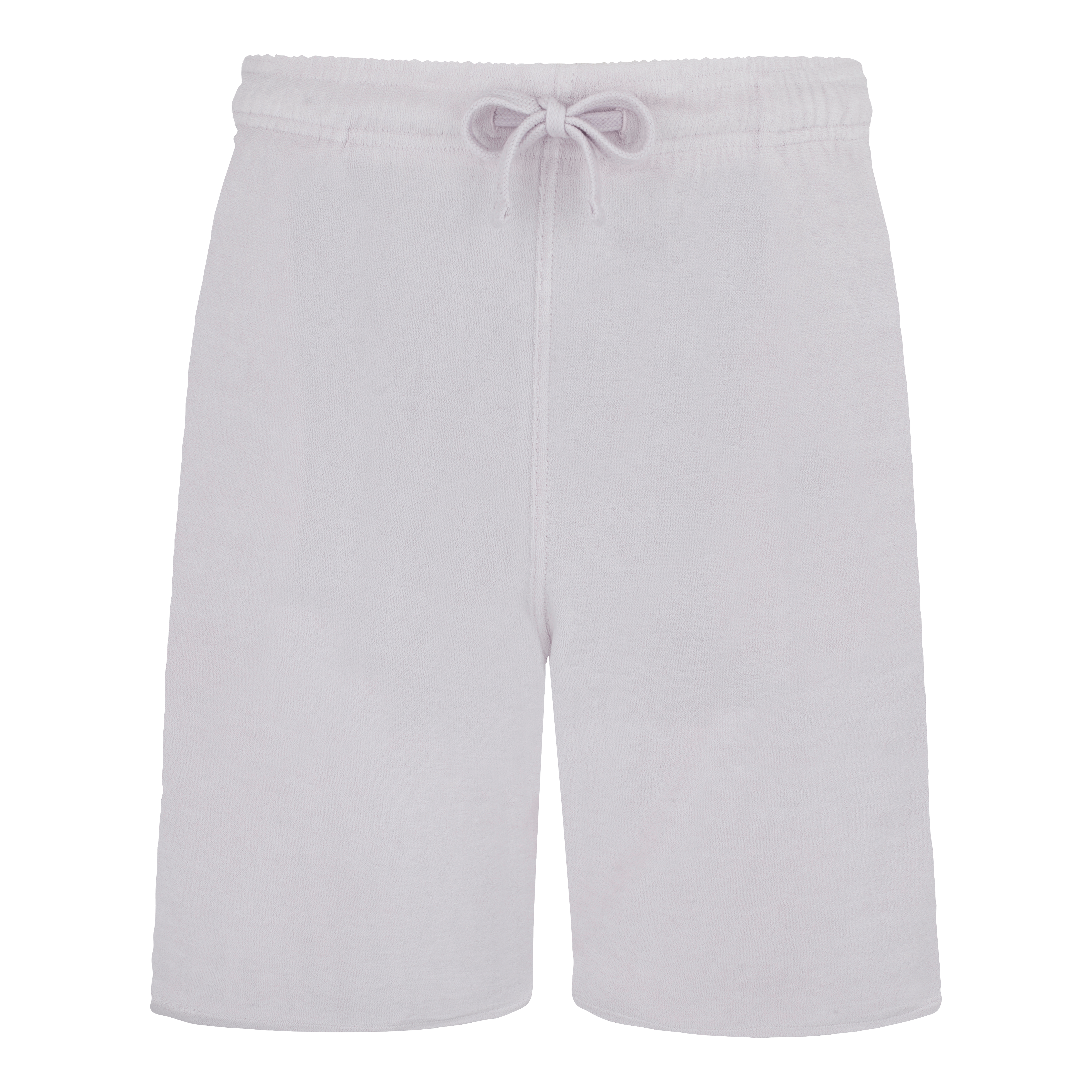 Man white linen Bermuda shorts