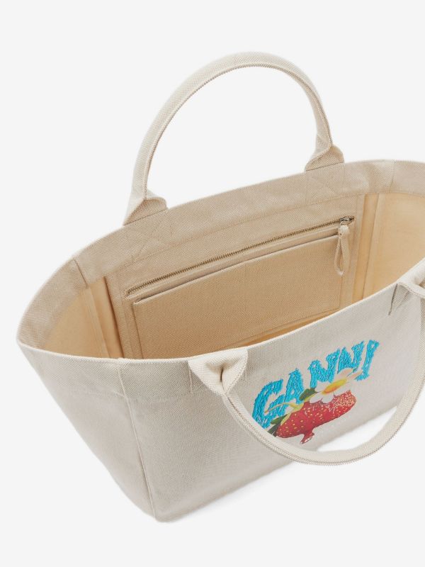GANNI
medium strawberry-print tote bag
