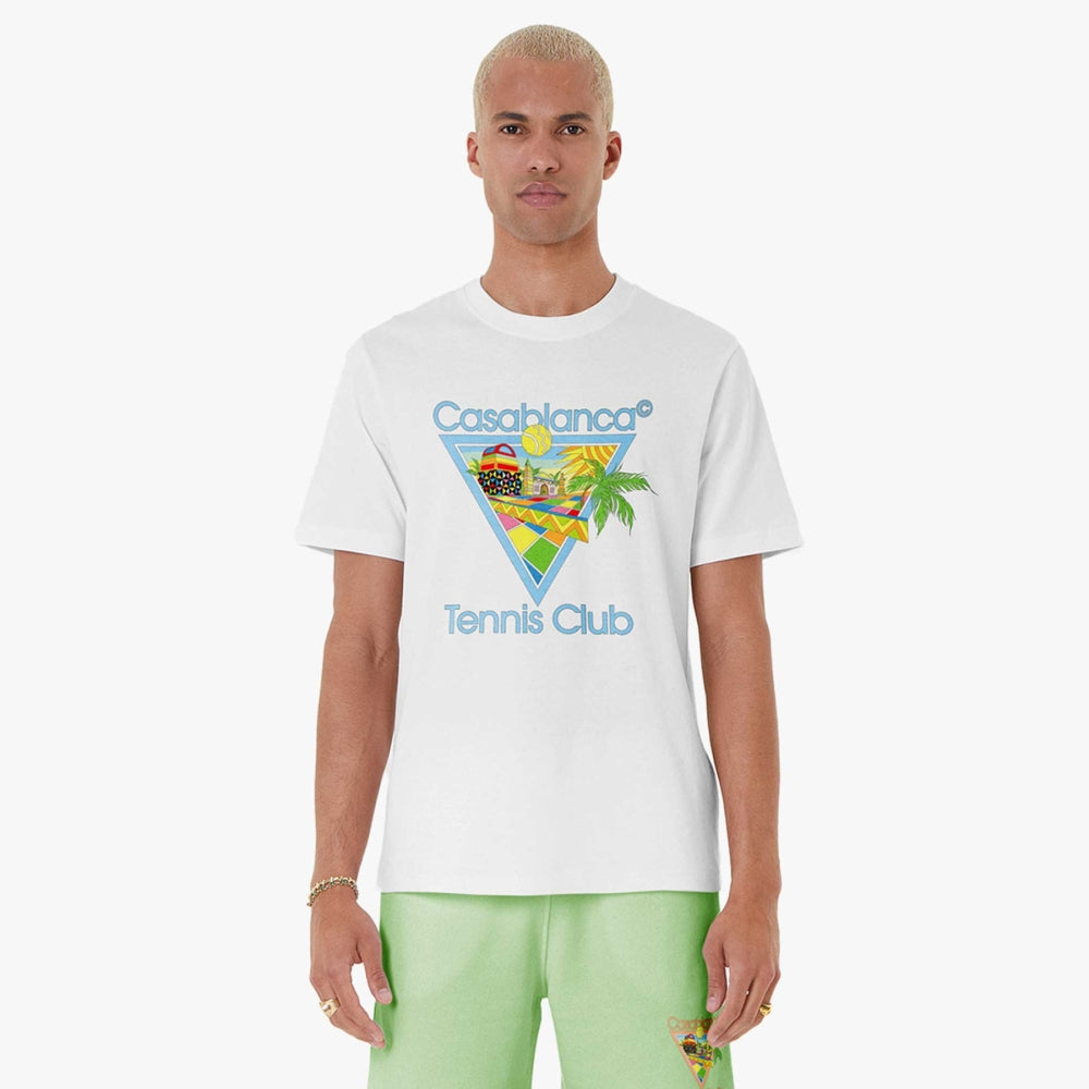 AFRO CUBISM TENNIS CLUB T-SHIRT - WHITE