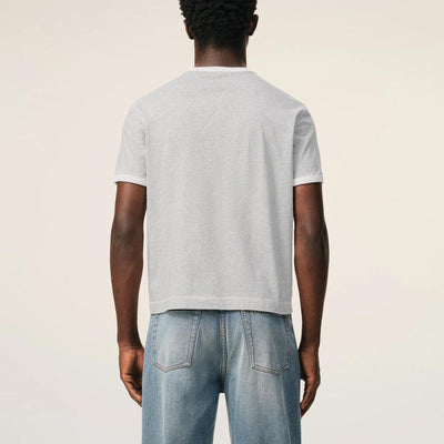 AMI Paris Short Sleeves Classic Fit Teeshirt With Ami Paris Knitted Patch