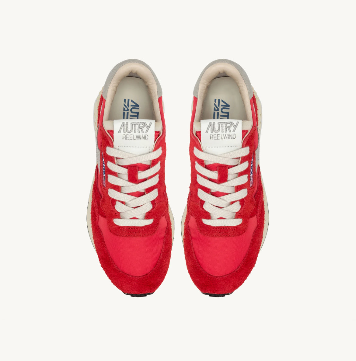 REELWIND LOW SNEAKERS IN RED NYLON AND SUEDE