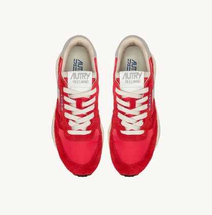 REELWIND LOW SNEAKERS IN RED NYLON AND SUEDE