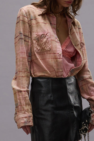 Pink over dyed plaid