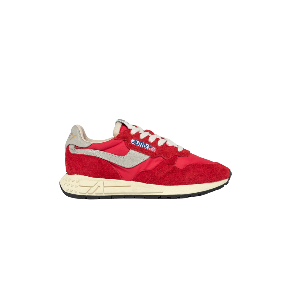 REELWIND LOW SNEAKERS IN RED NYLON AND SUEDE