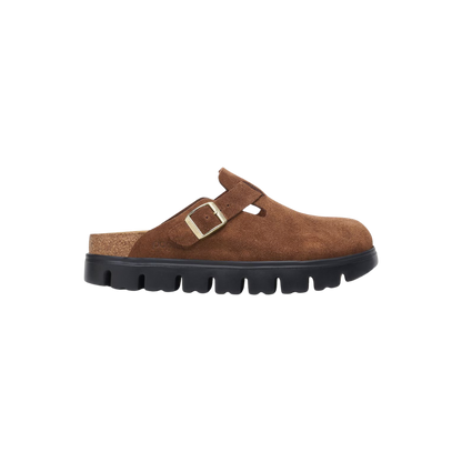 Boston chunky suede leather dark tea