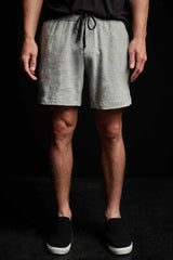 French terry sweat short- heather grey