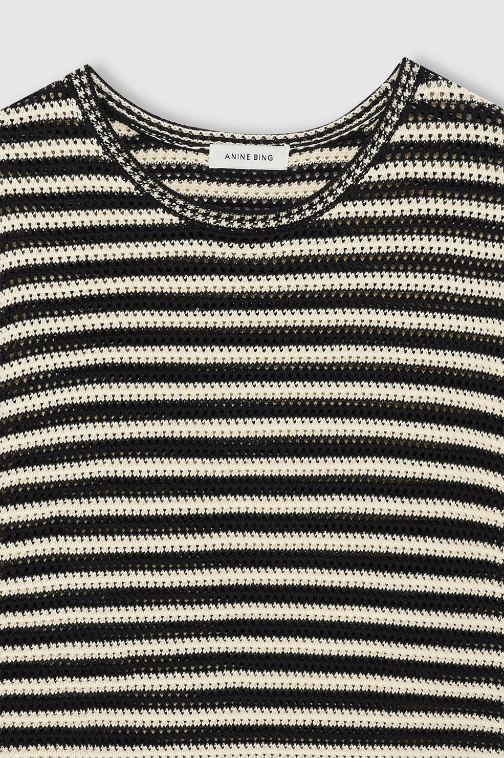 Theo Sweater - Black And Ivory Stripe