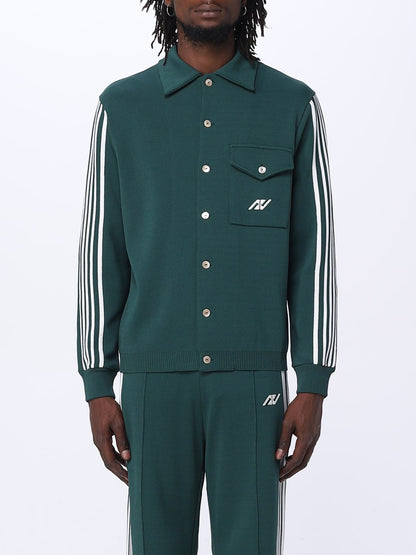 KNITTED SPORTY CARDIGAN - GREEN LAKE