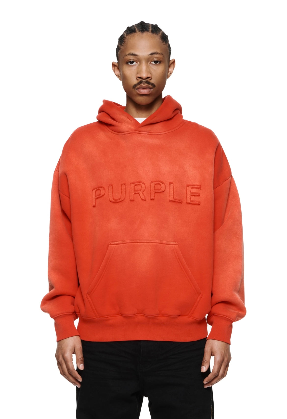 Red-Orange Washed Sweatshirt