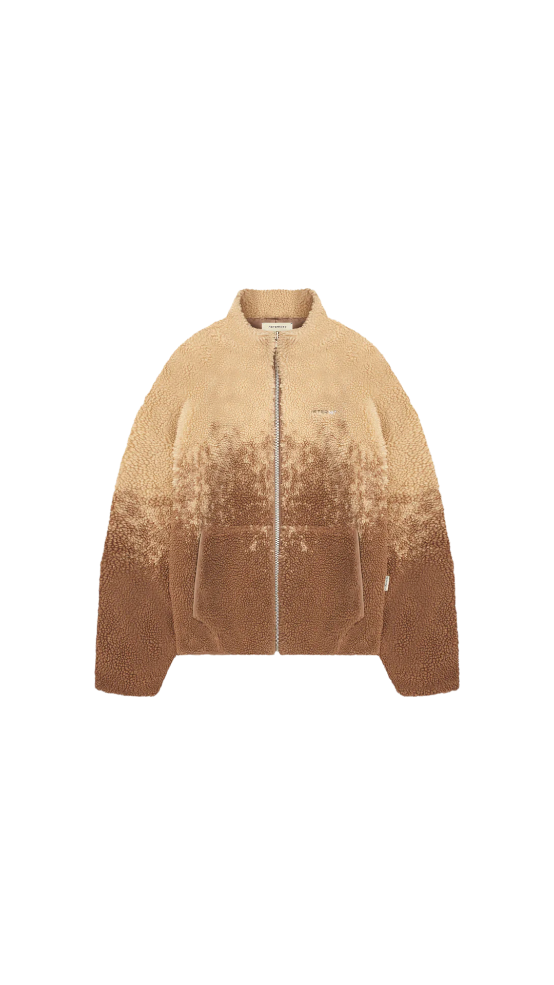 Sprayed Fleece Jacket - Brown/Taupe